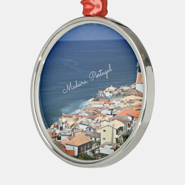 Madeira, Portugal landscape photograph Metal Tree Decoration (Left)