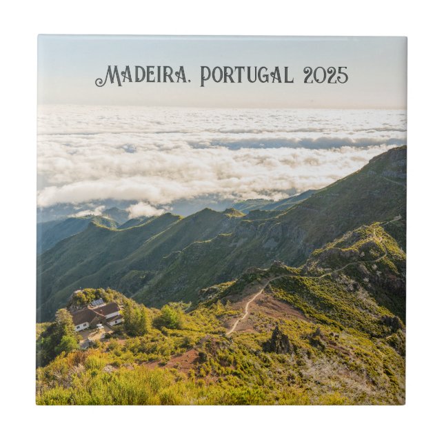 Madeira Portugal Personalized Travel Memory Tile (Front)