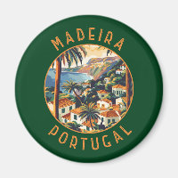 Madeira Portugal Retro Distressed Circle