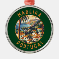 Madeira Portugal Retro Distressed Circle