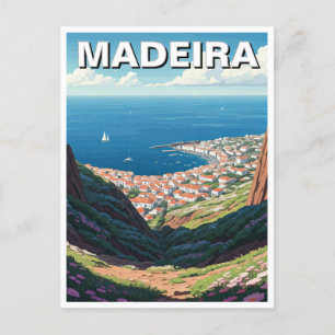 Madeira Portugal Travel Postcard