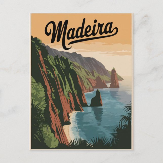 Madeira Portugal Vintage Postcard (Front)