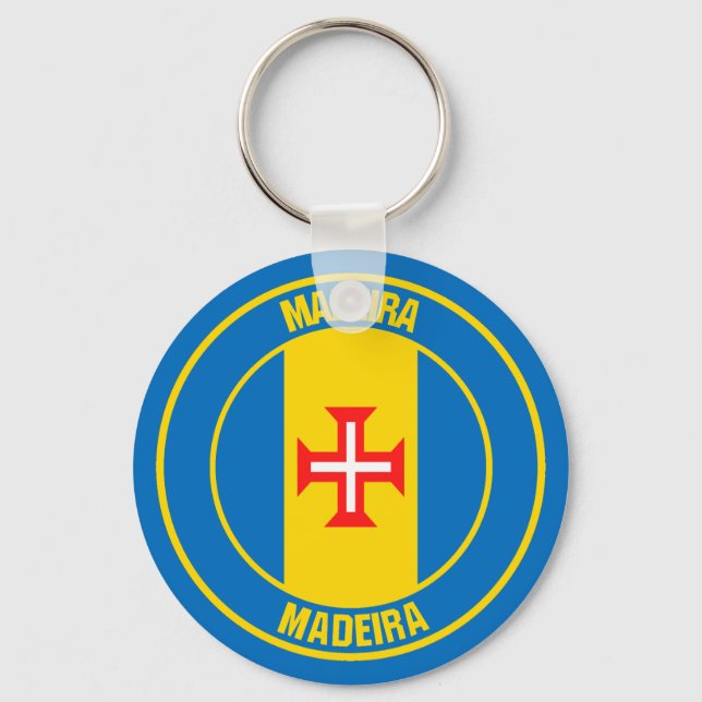 Madeira Round Emblem Key Ring (Front)