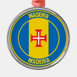 Madeira Round Emblem Metal Tree Decoration