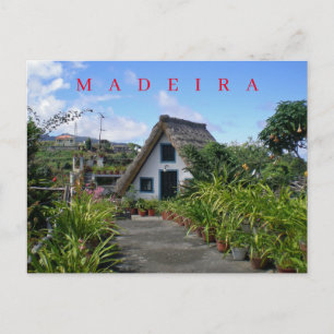 Madeira Santana traditional house view postcard