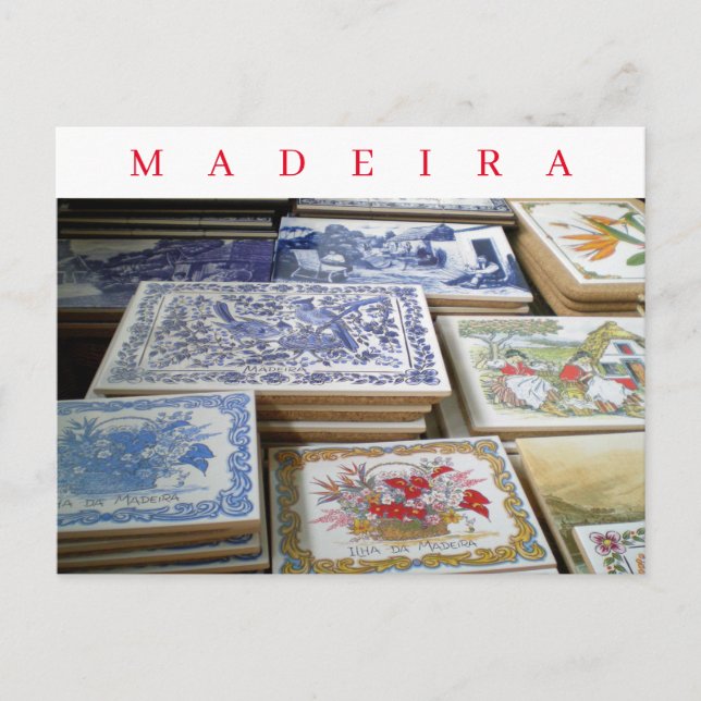 Madeira souvenir tiles view postcard (Front)