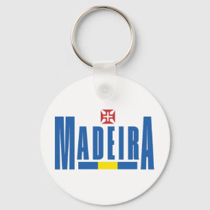 Madeira Text and Flag Colours Key Ring