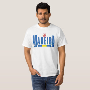 Madeira Text and Flag Colours T-Shirt