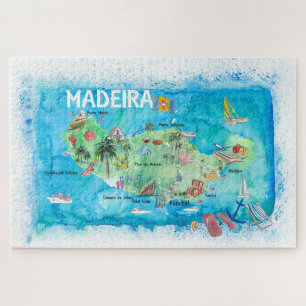 Madeira Travel Map Jigsaw Puzzle