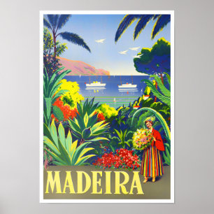 Madeira vintage travel Poster