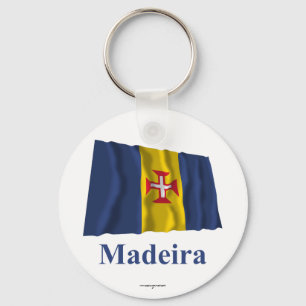 Madeira Waving Flag with Name Key Ring
