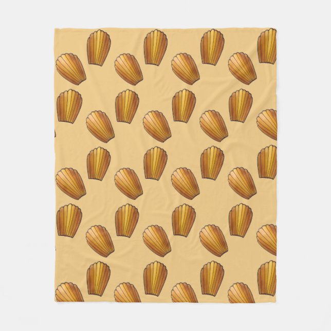 Madeleine French Food Pastry Chef Pâtisserie Cakes Fleece Blanket (Front)