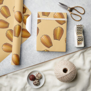 Madeleine French Food Pastry Chef Pâtisserie Cakes Wrapping Paper