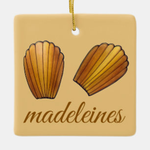 Madeleine French Pastry Chef Pâtisserie Cakes Ceramic Ornament