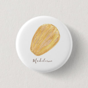Madeleine watercolor 3 cm round badge