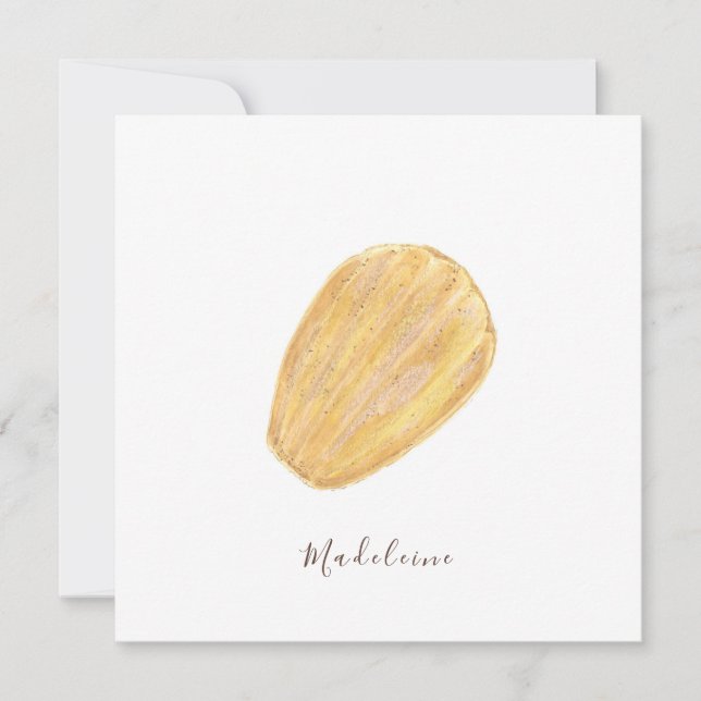 Madeleine watercolor card (Front)