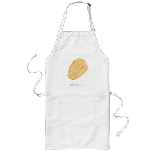 Madeleine watercolor long apron (Front)