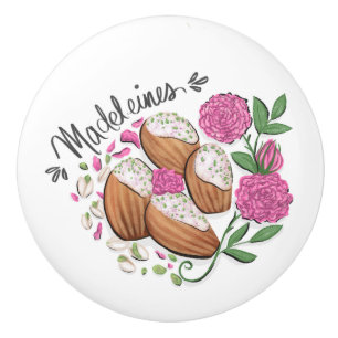 Madeleines Rose Pistachio Cookies Ceramic Knob