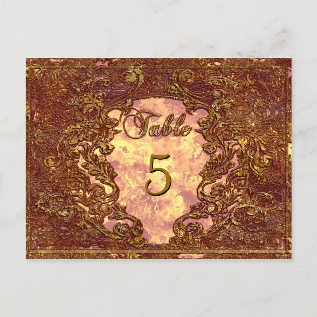 Madelina Kandice  Victorian Table Number Card (Front)