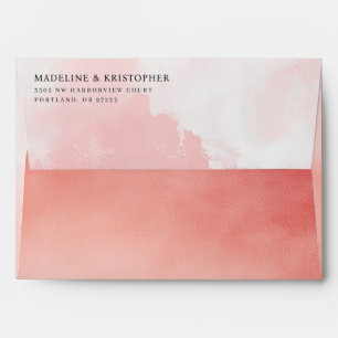 Madeline & Kristopher Romantic Pink Gradient Envelope