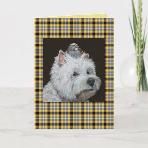 Madeline on Plaid card