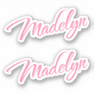 Madelyn Decorative Name in Pink x2 Sticker