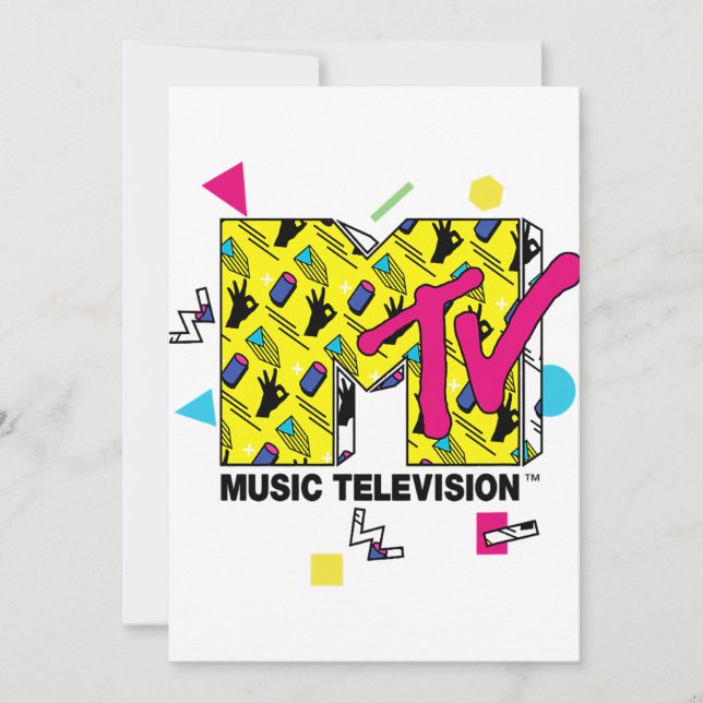Mademark x MTV - The official MTV Logo with 80s an Invitation (Front)