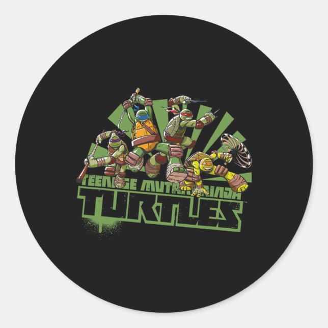 Mademark X - - Original Tmnt New Series Team  Classic Round Sticker (Front)