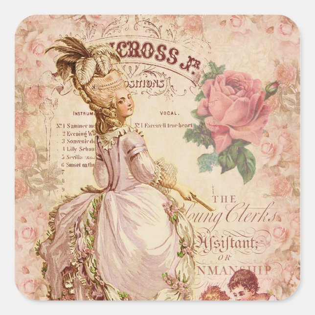 Mademoiselle Couture Square Sticker (Front)
