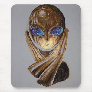 Mademoiselle pogany and the universe in her eyes mouse mat