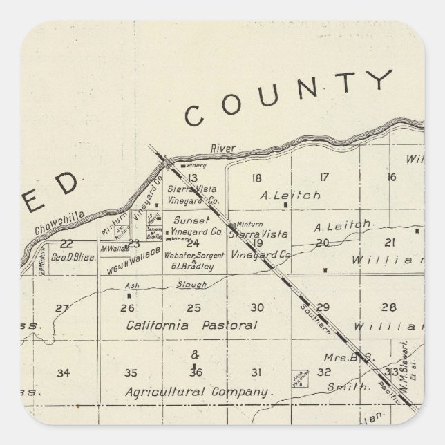 Madera County, California 2 Square Sticker (Front)