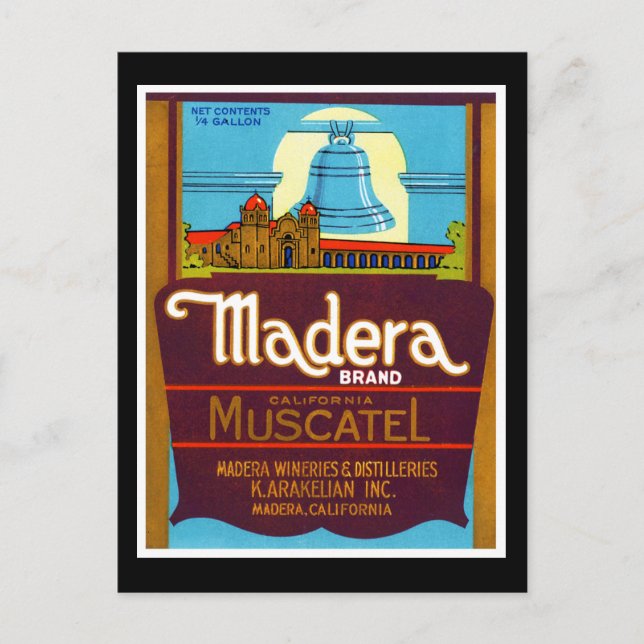 Madera Muscatel Postcard (Front)
