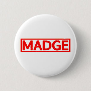 Madge Stamp 6 Cm Round Badge