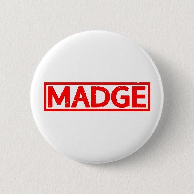 Madge Stamp 6 Cm Round Badge (Front)