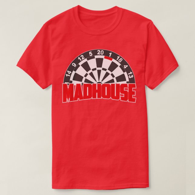 Madhouse Funny Darts T-Shirt (Design Front)