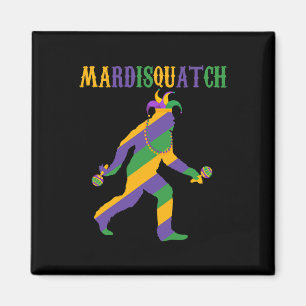 Madi Mardi Gras Bigfoot Mardi Gras Clothes Men Mar Magnet