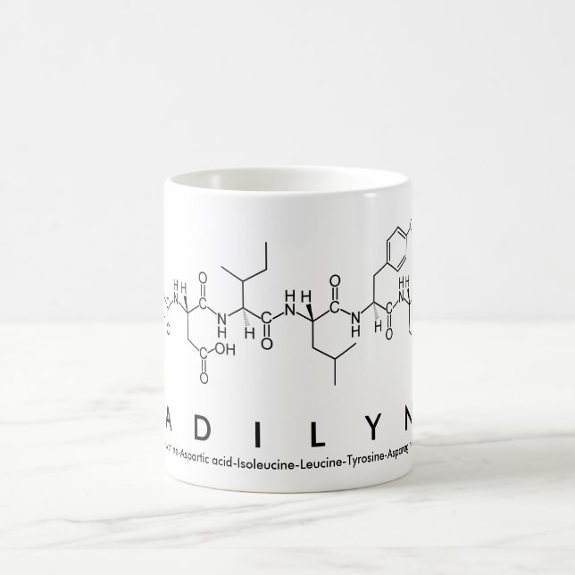 Madilynn peptide name mug (Center)