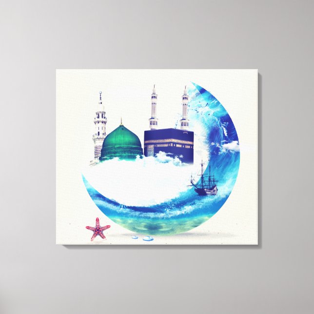 Madina mecca Islamic canvas art design eastern (Front)