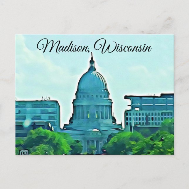 Madision Wisconsin Capitol Picture Postcard (Front)