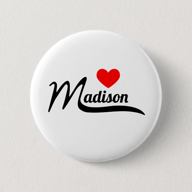Madison 6 Cm Round Badge (Front)