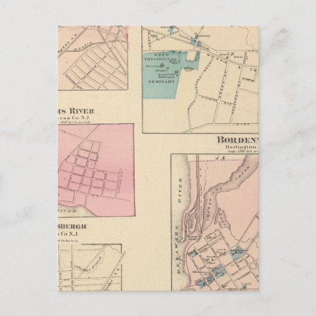 Madison, Bordentown, NJ Postcard (Front)