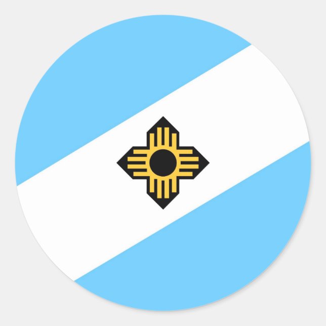 Madison city flag  Wisconsin state America country Classic Round Sticker (Front)