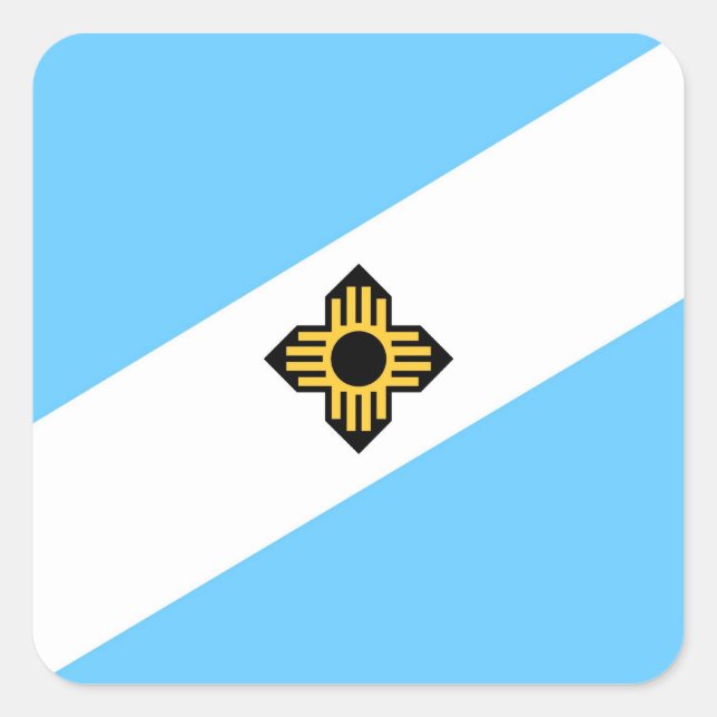 Madison city flag  Wisconsin state America country Square Sticker (Front)