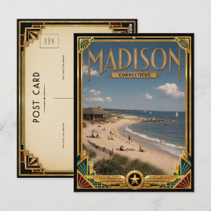 Madison Connecticut Vintage Art Deco Golden Age Postcard
