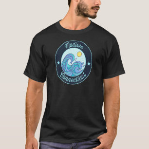 Madison Ct Connecticut Souvenir Nautical Surfer Gr T-Shirt