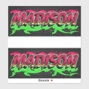 Madison First Name Graffiti Sticker