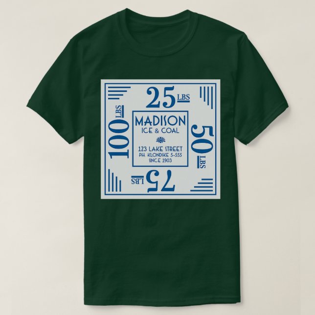 Madison Ice Coal T-Shirt (Design Front)
