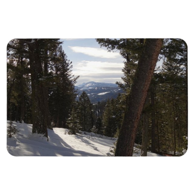 Madison Mountains in Winter in Montana Magnet (Horizontal)