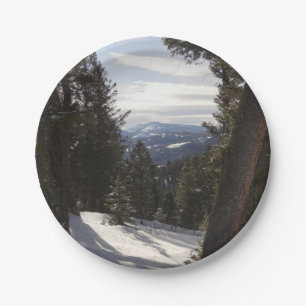 Madison Mountains in Winter in Montana Paper Plate