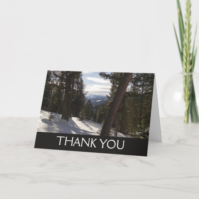 Madison Mountains in Winter in Montana Thank You Card (Front)